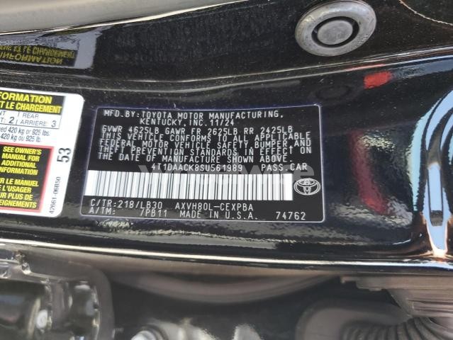Photo 11 of 2025 TOYOTA CAMRY XSE N/A (VIN 4T1DAACK8SU561989)