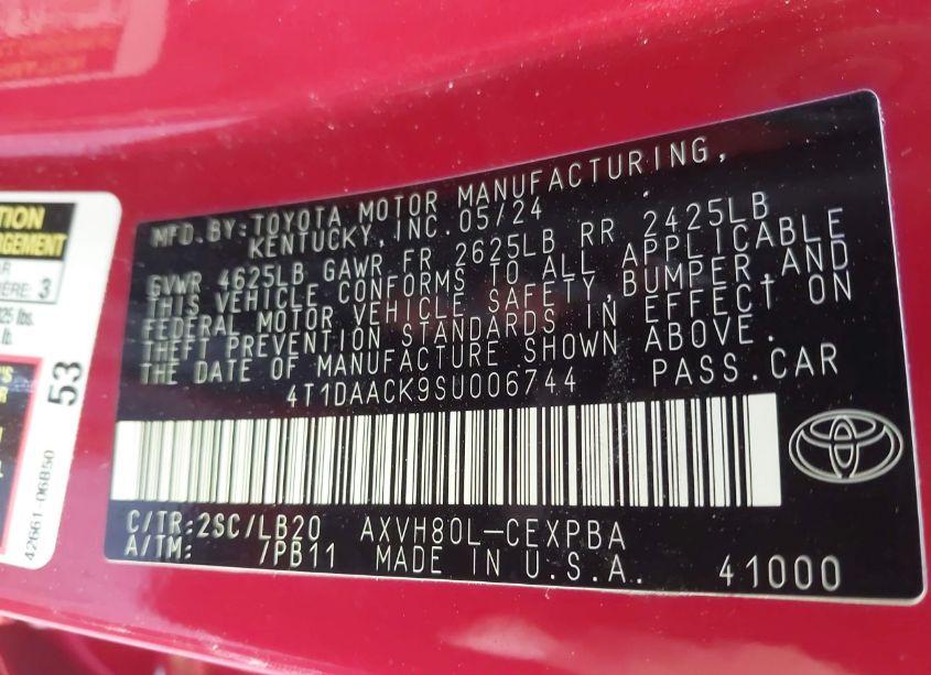 Photo 9 of 2025 Toyota Camry XSE (VIN 4T1DAACK9SU006744)