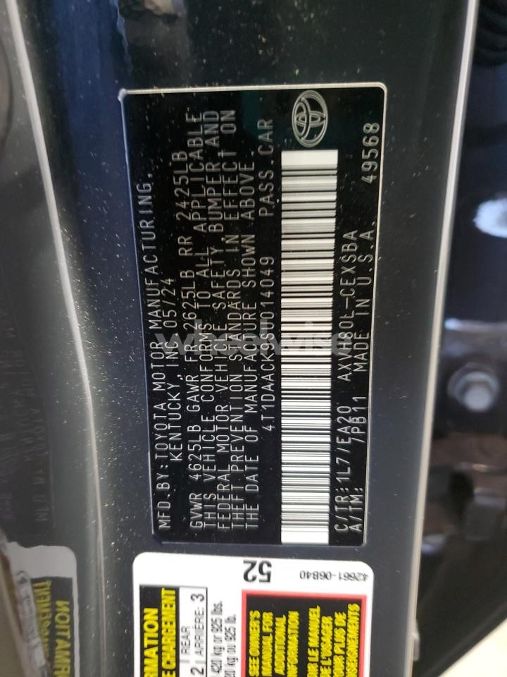Photo 13 of 2025 TOYOTA CAMRY XSE (VIN 4T1DAACK9SU014049)
