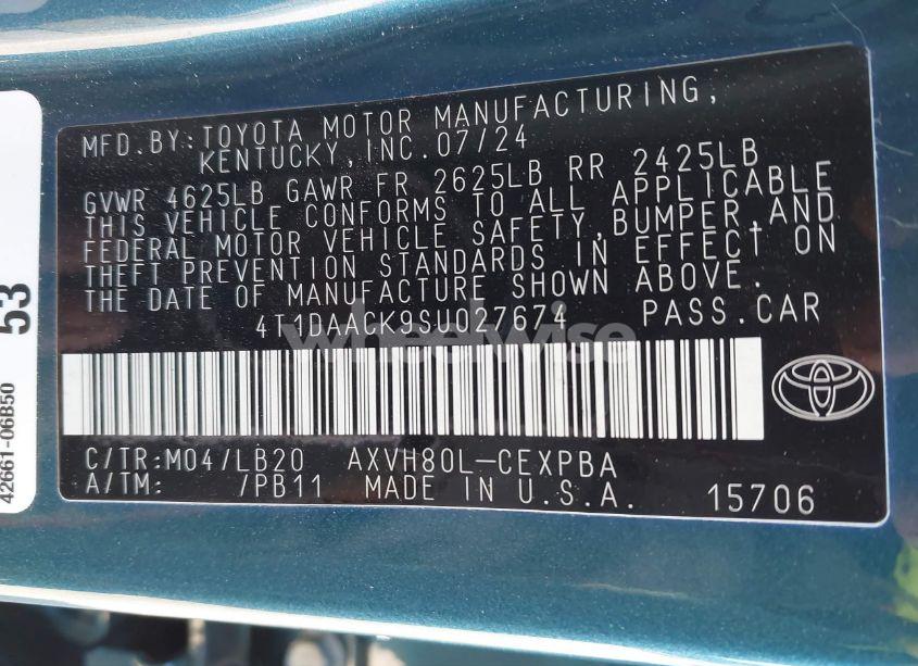 Photo 9 of 2025 Toyota Camry XSE (VIN 4T1DAACK9SU027674)