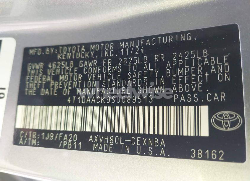 Photo 9 of 2025 Toyota Camry LE (VIN 4T1DAACK9SU089513)