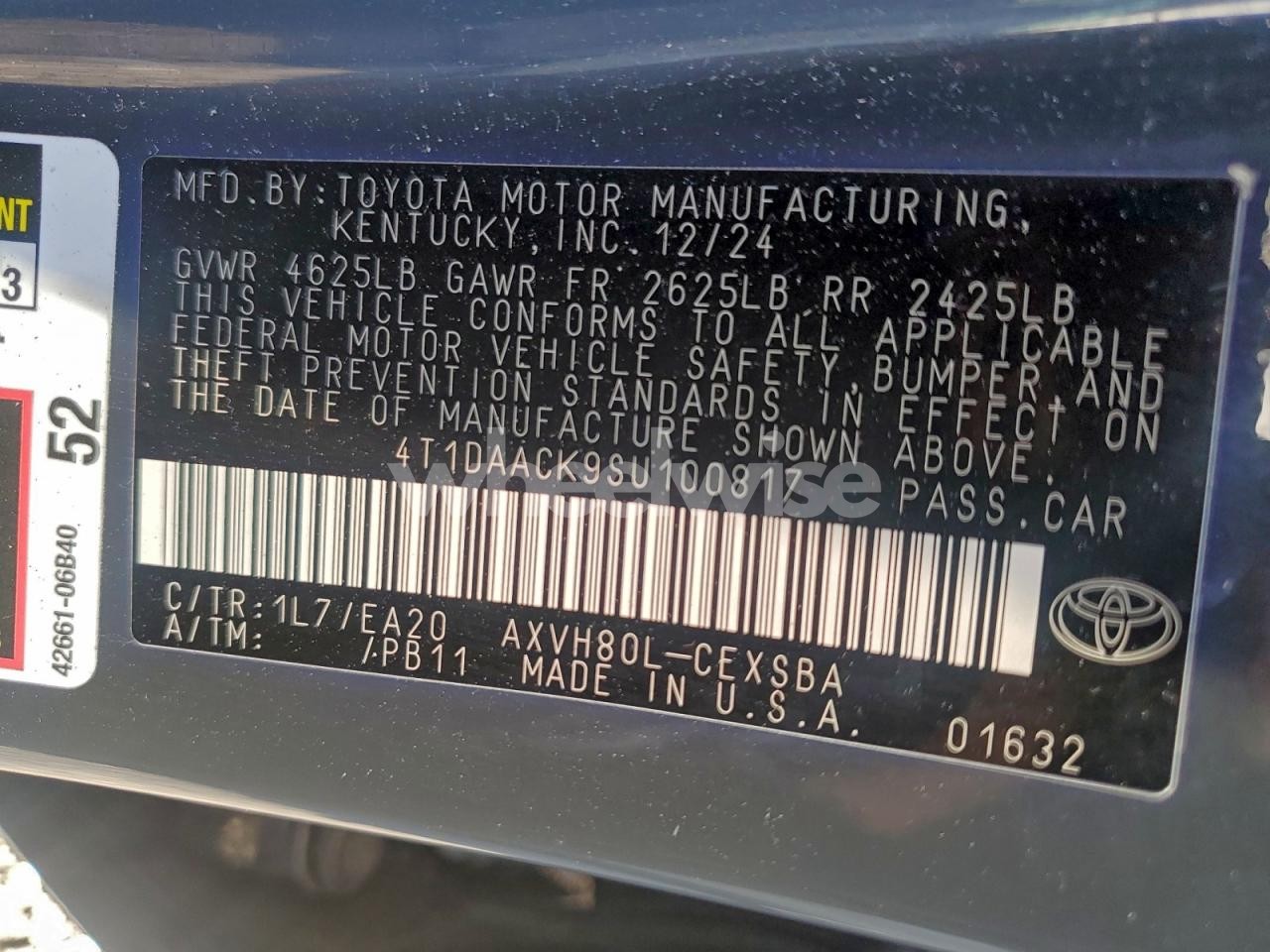 Photo 12 of 2025 TOYOTA CAMRY XSE (VIN 4T1DAACK9SU100817)