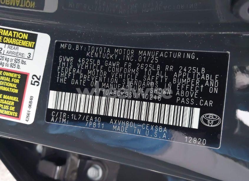 Photo 9 of 2025 Toyota Camry SE (VIN 4T1DAACK9SU110246)