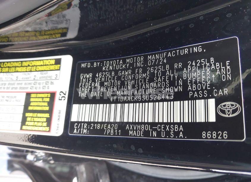 Photo 9 of 2025 Toyota Camry SE (VIN 4T1DAACK9SU526443)