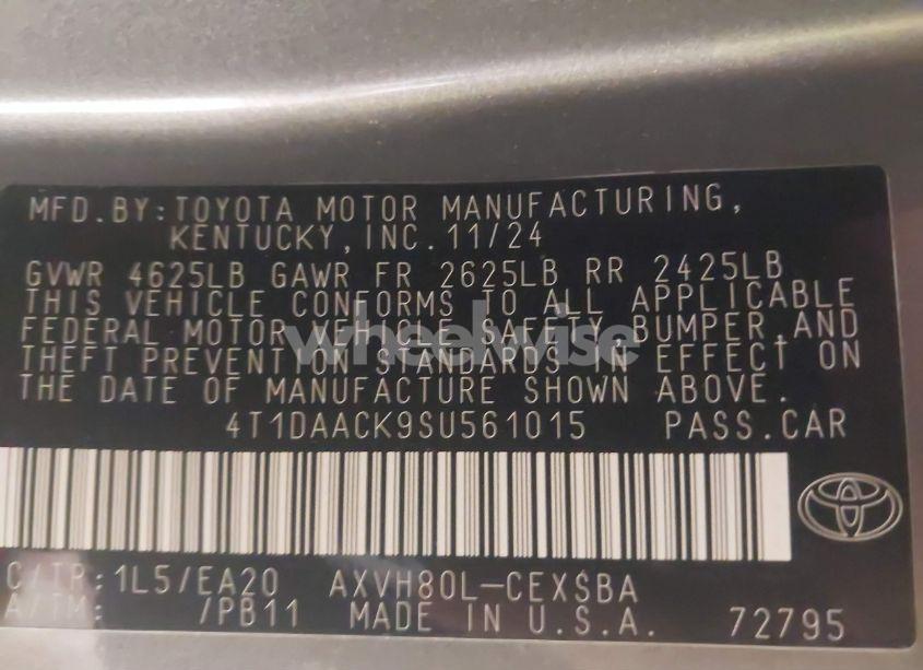 Photo 9 of 2025 Toyota Camry SE (VIN 4T1DAACK9SU561015)