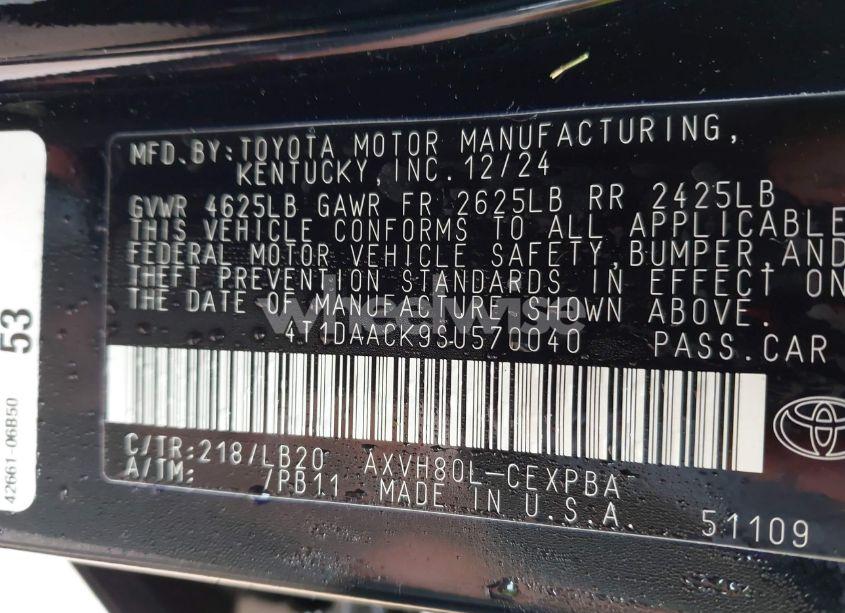 Photo 9 of 2025 Toyota Camry XSE (VIN 4T1DAACK9SU570040)