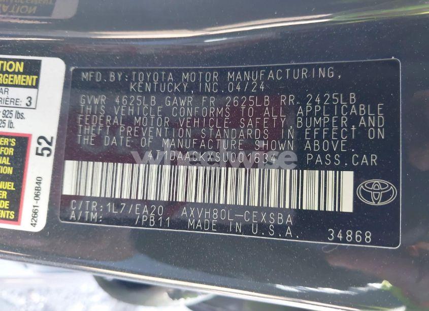 Photo 9 of 2025 Toyota Camry SE (VIN 4T1DAACKXSU001634)