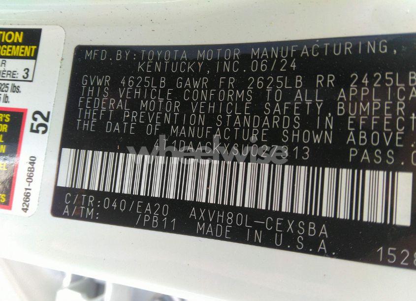 Photo 9 of 2025 Toyota Camry SE (VIN 4T1DAACKXSU027313)