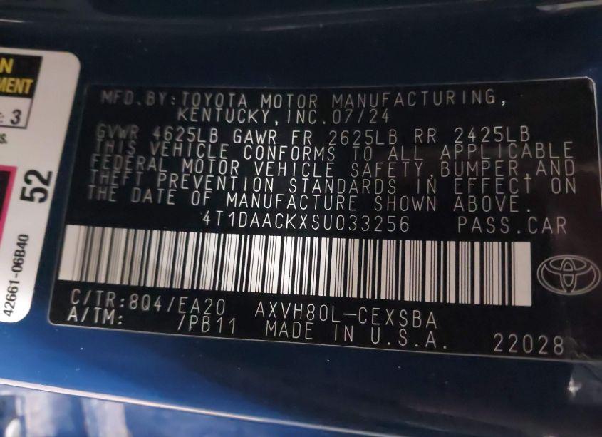 Photo 9 of 2025 Toyota Camry SE (VIN 4T1DAACKXSU033256)
