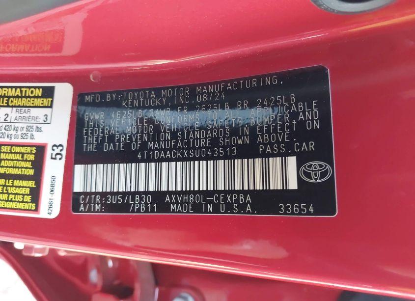 Photo 9 of 2025 Toyota Camry XSE (VIN 4T1DAACKXSU043513)