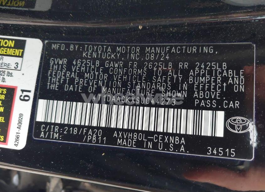 Photo 9 of 2025 Toyota Camry LE (VIN 4T1DAACKXSU044273)