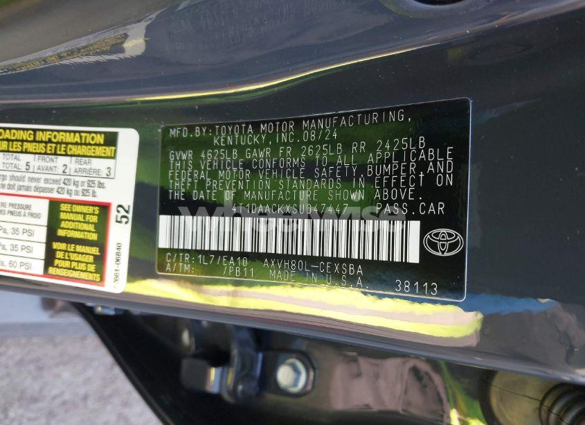 Photo 9 of 2025 Toyota Camry SE (VIN 4T1DAACKXSU047447)