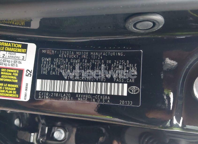 Photo 9 of 2025 Toyota Camry XSE/XLE/LE/SE (VIN 4T1DAACKXSU074180)