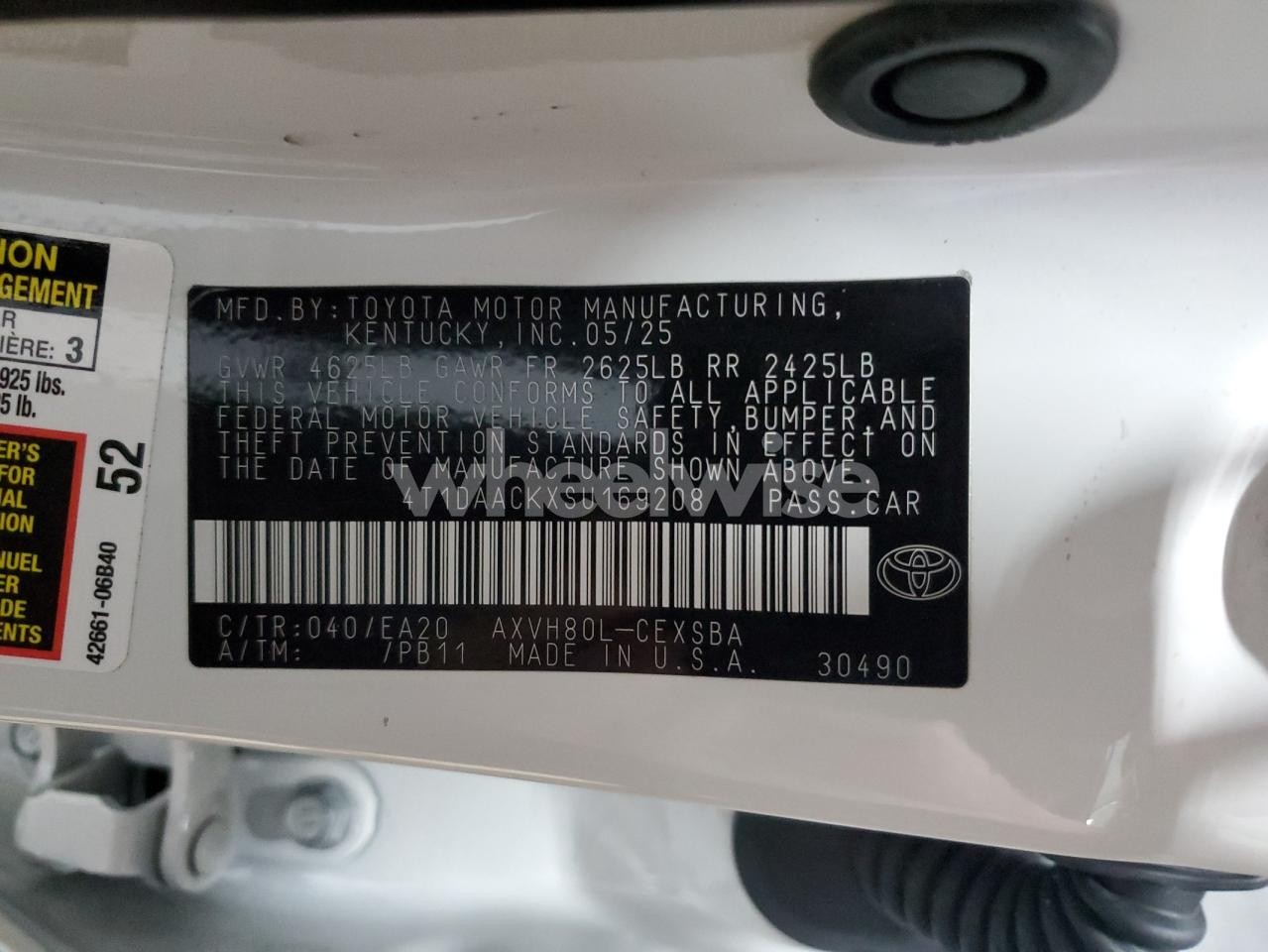 Photo 12 of 2025 TOYOTA CAMRY XSE (VIN 4T1DAACKXSU169208)