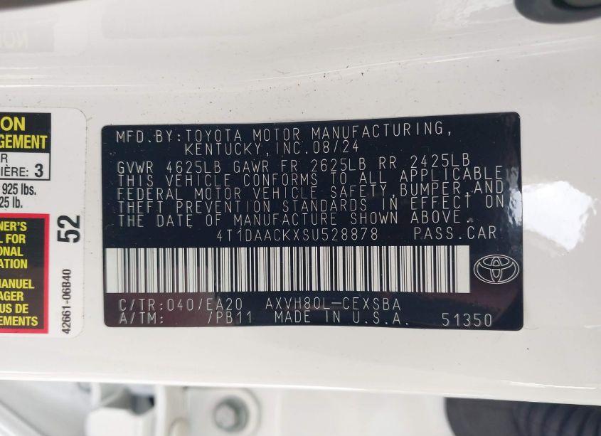 Photo 9 of 2025 Toyota Camry SE (VIN 4T1DAACKXSU528878)