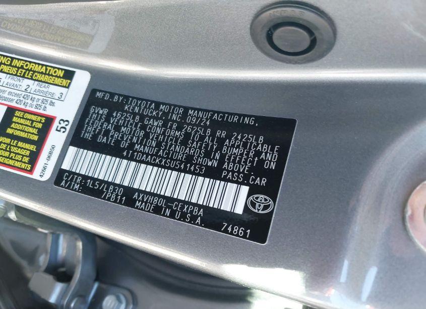 Photo 9 of 2025 Toyota Camry XSE (VIN 4T1DAACKXSU541453)