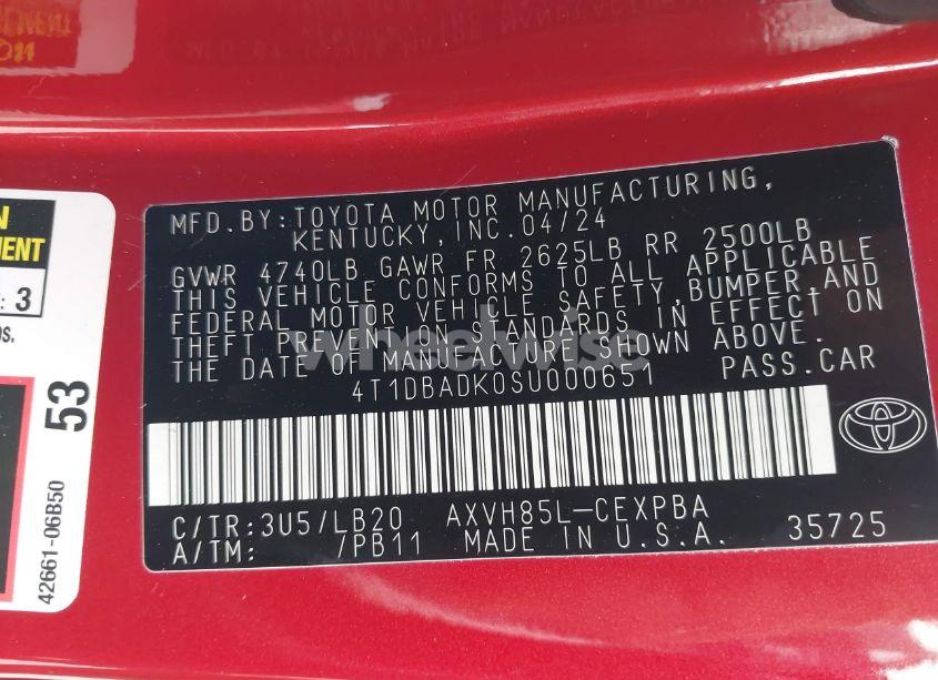 Photo 9 of 2025 Toyota Camry XSE (VIN 4T1DBADK0SU000651)