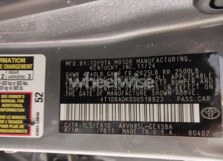 Photo 9 of 2025 Toyota Camry SE (VIN 4T1DBADK0SU518923)