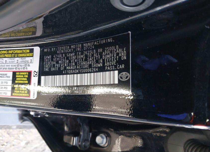 Photo 9 of 2025 Toyota Camry XSE/XLE/LE/SE (VIN 4T1DBADK1SU006264)