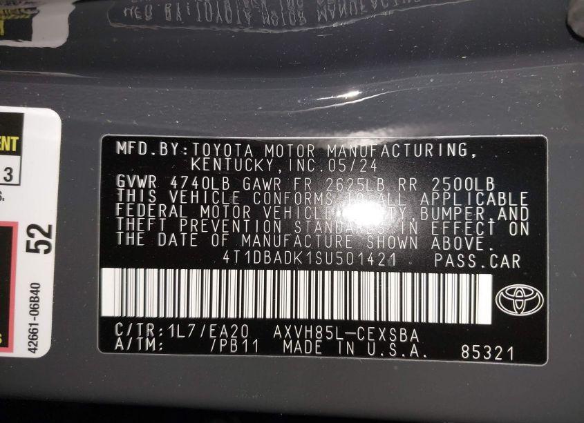 Photo 9 of 2025 Toyota Camry SE (VIN 4T1DBADK1SU501421)