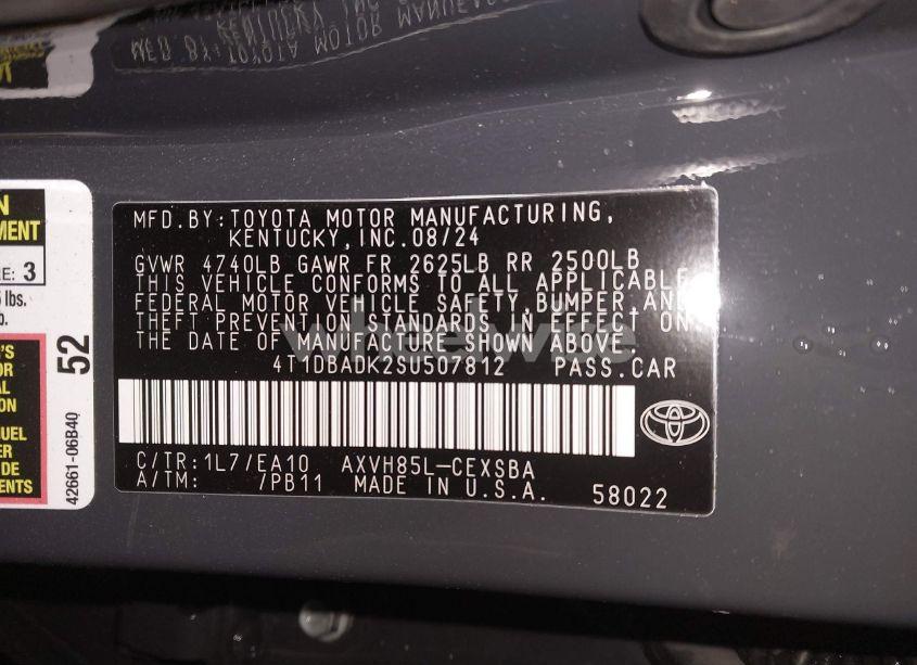 Photo 9 of 2025 Toyota Camry SE (VIN 4T1DBADK2SU507812)