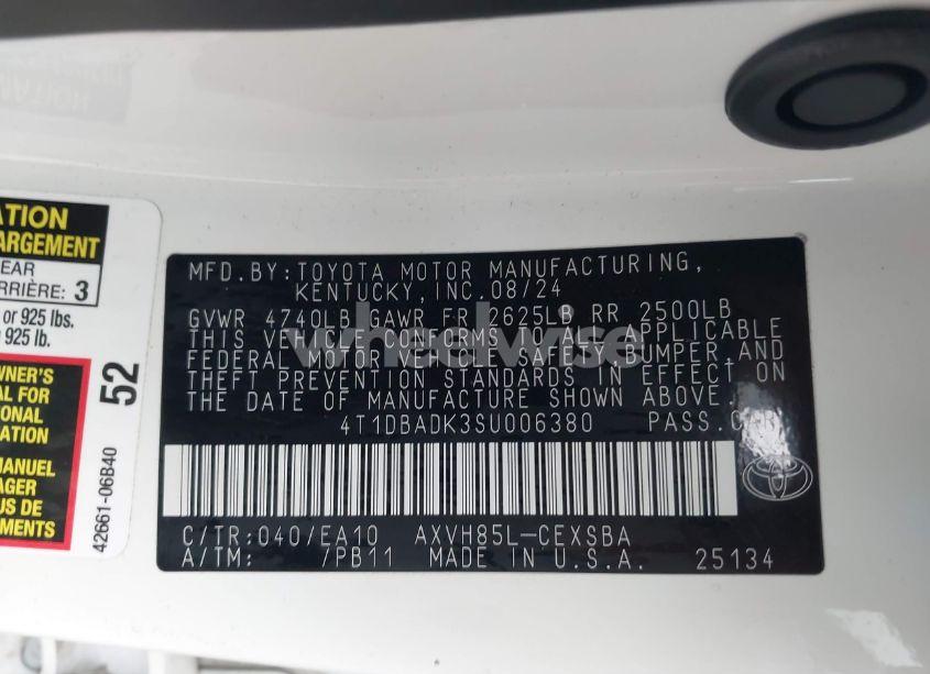 Photo 9 of 2025 Toyota Camry SE (VIN 4T1DBADK3SU006380)