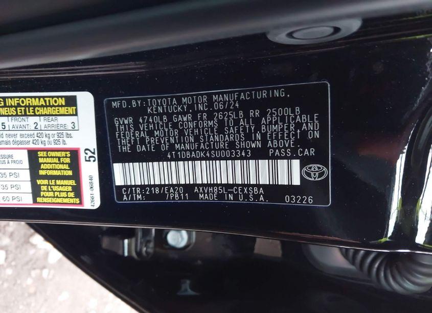 Photo 9 of 2025 Toyota Camry SE (VIN 4T1DBADK4SU003343)