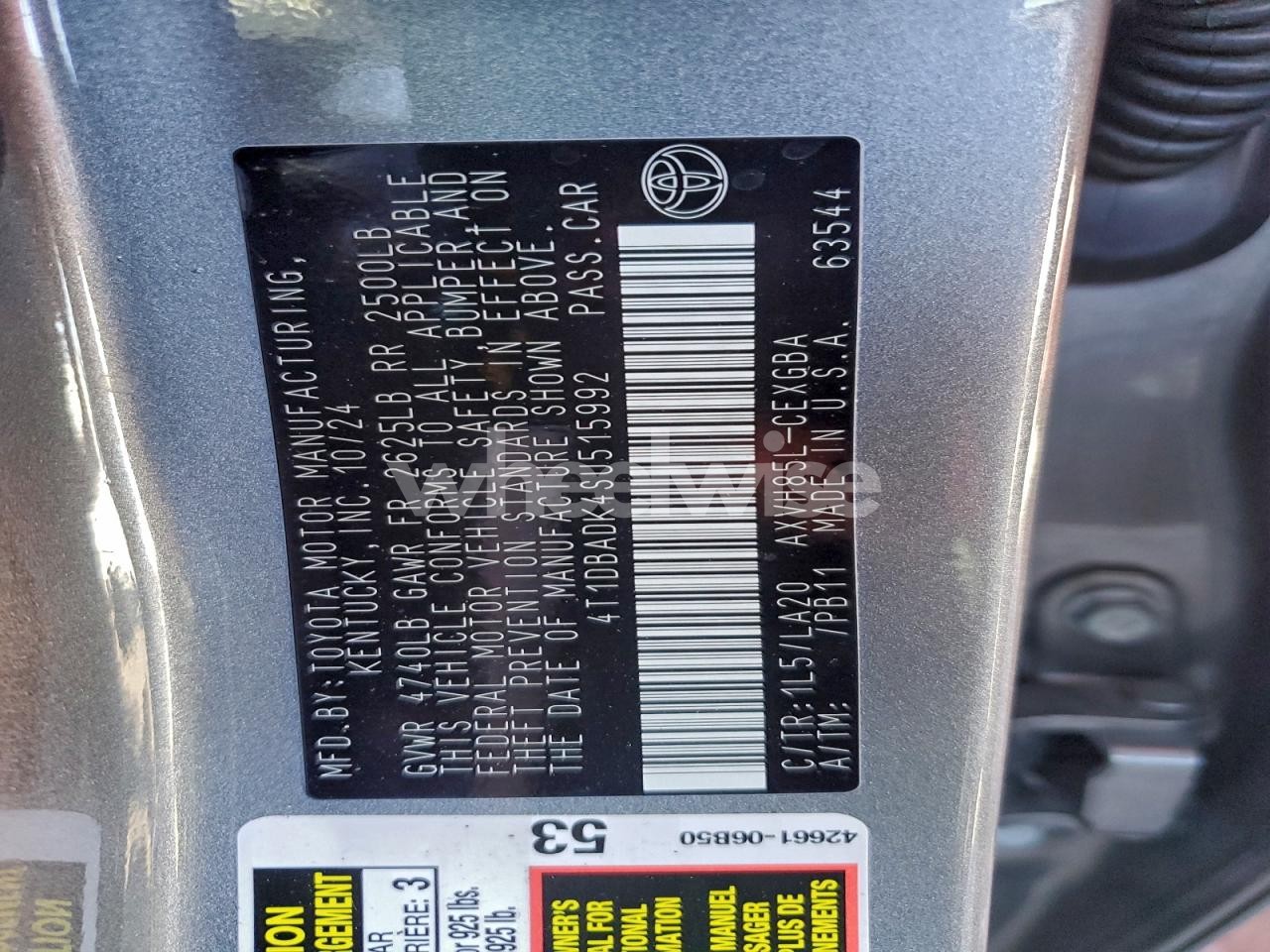Photo 12 of 2025 TOYOTA CAMRY XSE (VIN 4T1DBADK4SU515992)