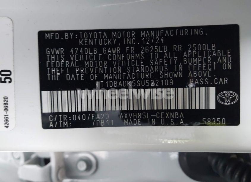 Photo 9 of 2025 Toyota Camry LE (VIN 4T1DBADK5SU522109)
