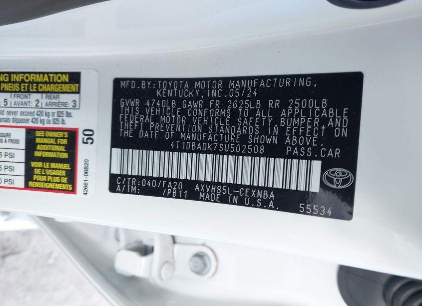 Photo 9 of 2025 Toyota Camry LE (VIN 4T1DBADK7SU502508)