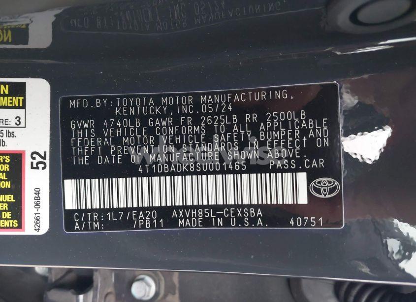 Photo 9 of 2025 Toyota Camry SE (VIN 4T1DBADK8SU001465)