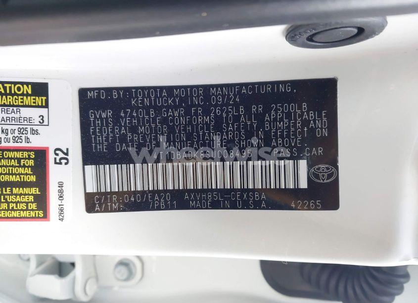 Photo 9 of 2025 Toyota Camry SE (VIN 4T1DBADK8SU008495)