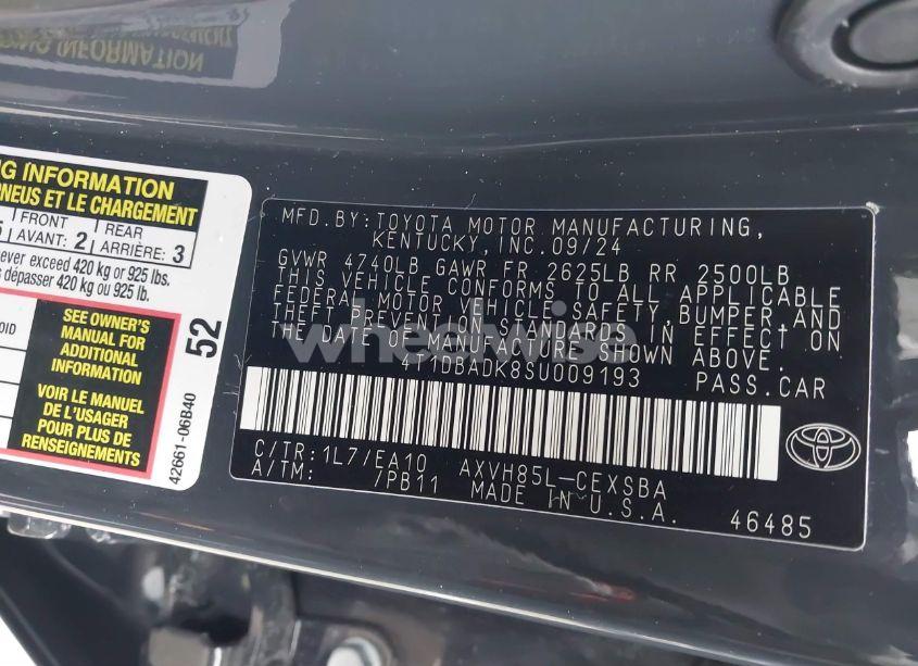 Photo 9 of 2025 Toyota Camry SE (VIN 4T1DBADK8SU009193)
