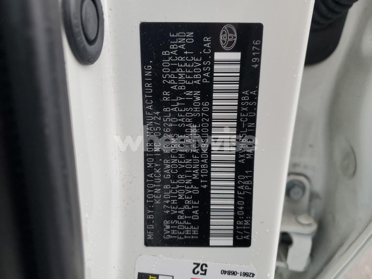 Photo 13 of 2025 TOYOTA CAMRY XSE (VIN 4T1DBADK9SU002706)