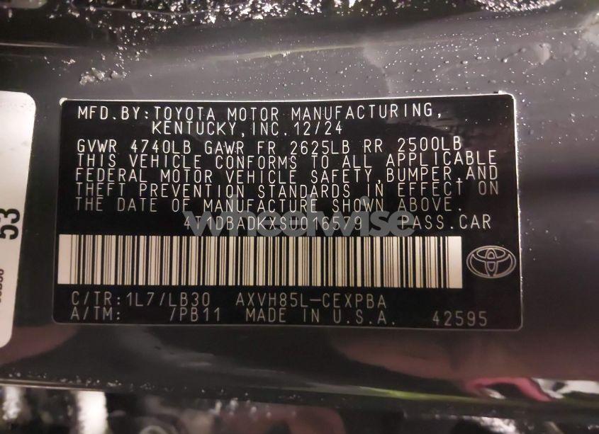 Photo 9 of 2025 Toyota Camry XSE (VIN 4T1DBADKXSU016579)