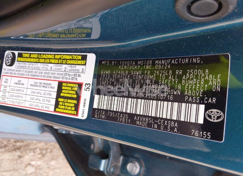 Photo 9 of 2025 Toyota Camry SE (VIN 4T1DBADKXSU510716)