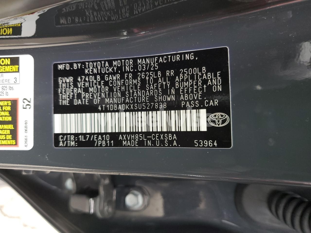 Photo 12 of 2025 TOYOTA CAMRY XSE (VIN 4T1DBADKXSU527838)