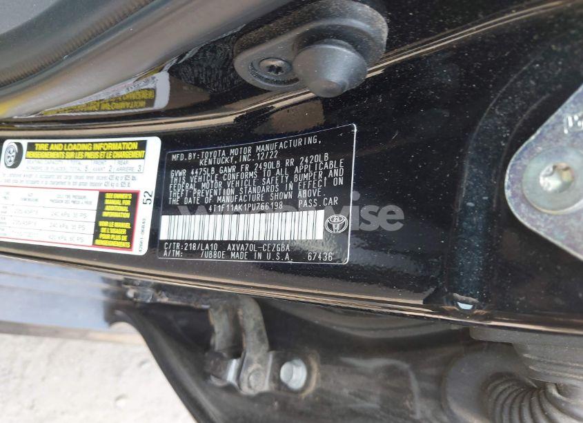 Photo 9 of 2023 Toyota Camry XLE (VIN 4T1F11AK1PU766198)