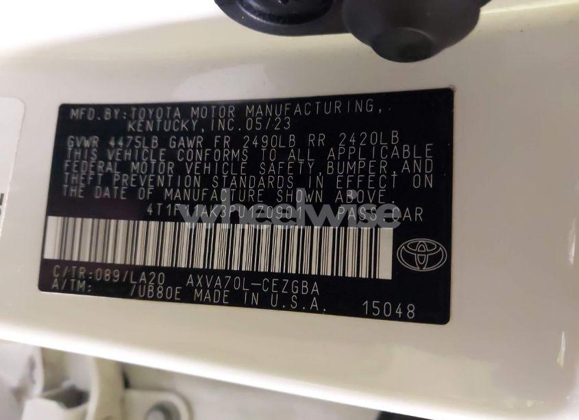 Photo 9 of 2023 Toyota Camry XLE (VIN 4T1F11AK3PU170901)