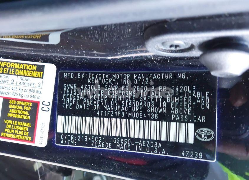 Photo 9 of 2021 Toyota Avalon TRD (VIN 4T1FZ1FB1MU064136)