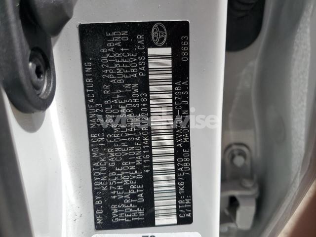 Photo 8 of 2024 TOYOTA CAMRY SE NIGHT SHADE (VIN 4T1G11AK0RU220483)