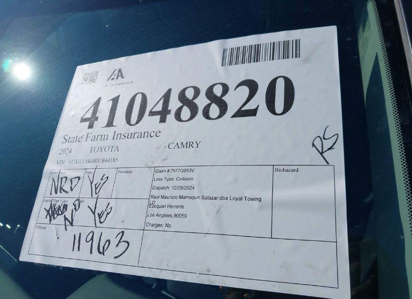 Photo 18 of 2024 Toyota Camry SE (VIN 4T1G11AK0RU844185)