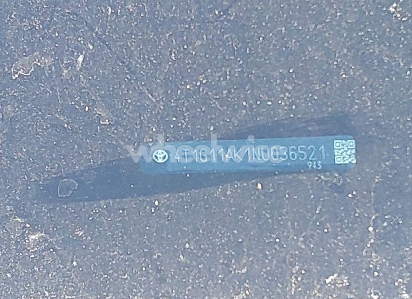 Photo 9 of 2022 Toyota Camry SE (VIN 4T1G11AK1NU036521)