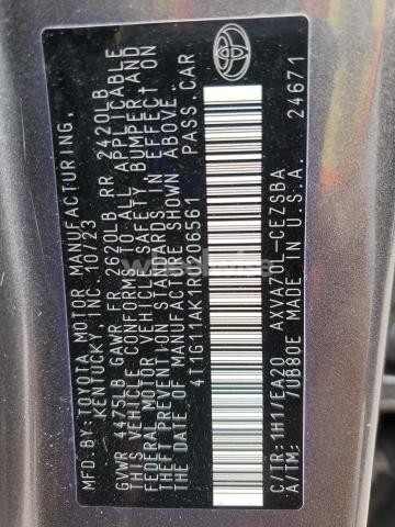 Photo 4 of 2024 TOYOTA CAMRY SE NIGHT SHADE (VIN 4T1G11AK1RU206561)