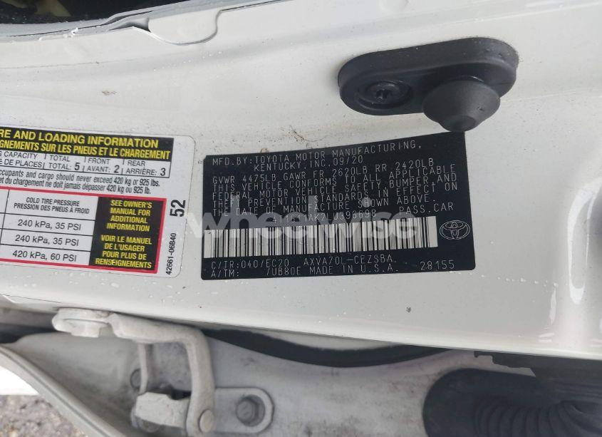 Photo 9 of 2020 Toyota Camry SE NIGHTSHADE EDITION (VIN 4T1G11AK2LU396698)