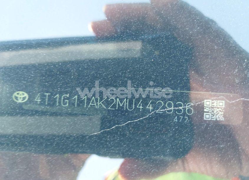 Photo 9 of 2021 Toyota Camry SE/SE NIGHTSHADE EDITION (VIN 4T1G11AK2MU442936)