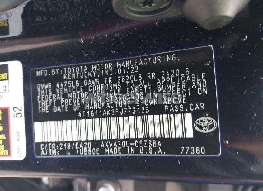Photo 9 of 2023 Toyota Camry SE (VIN 4T1G11AK3PU773125)