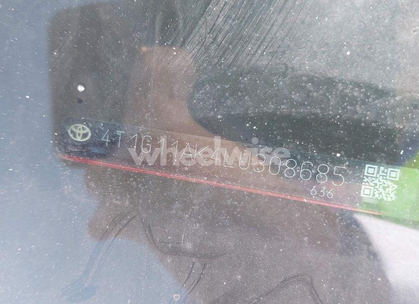 Photo 9 of 2020 Toyota Camry SE (VIN 4T1G11AK4LU308685)