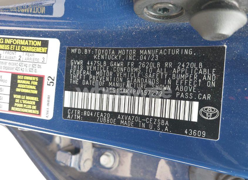 Photo 9 of 2023 Toyota Camry SE (VIN 4T1G11AK4PU157272)