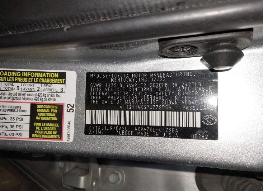 Photo 9 of 2023 Toyota Camry SE (VIN 4T1G11AK5PU779556)